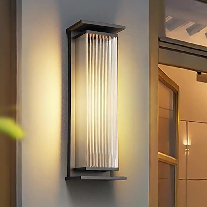Modern Minimalist Waterproof Rectangle PC Wall Sconce