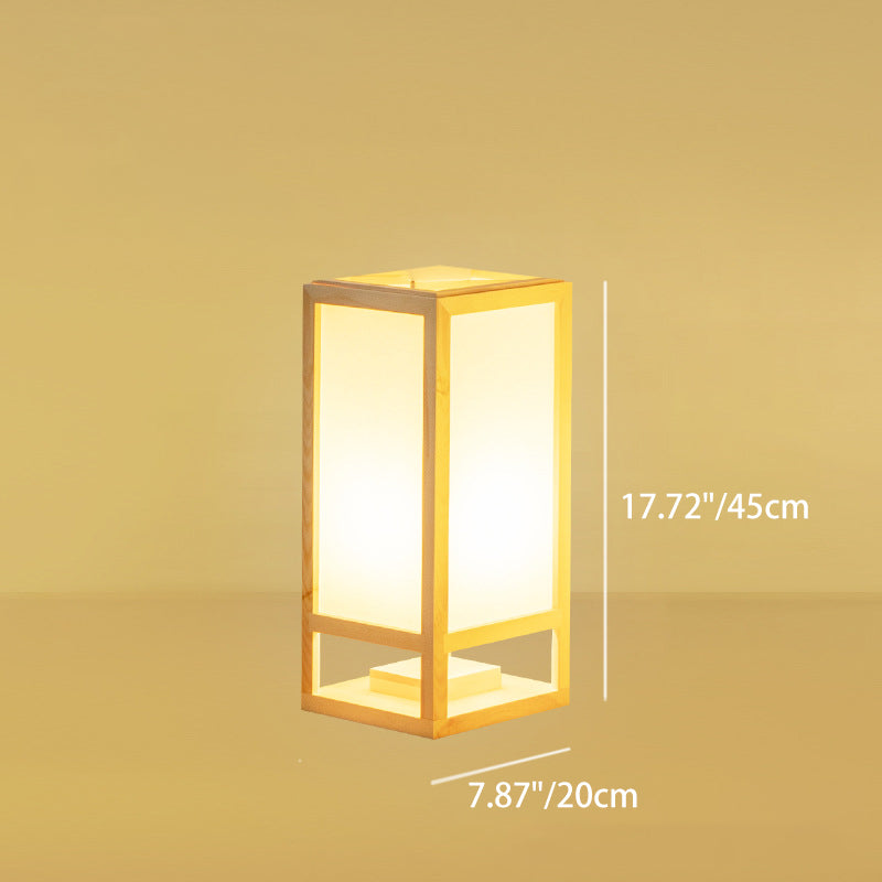 Japanese Natural Wood Floor Lamp