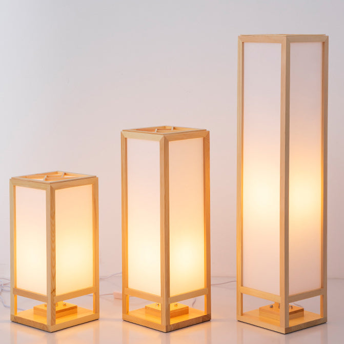 Japanese Natural Wood Floor Lamp