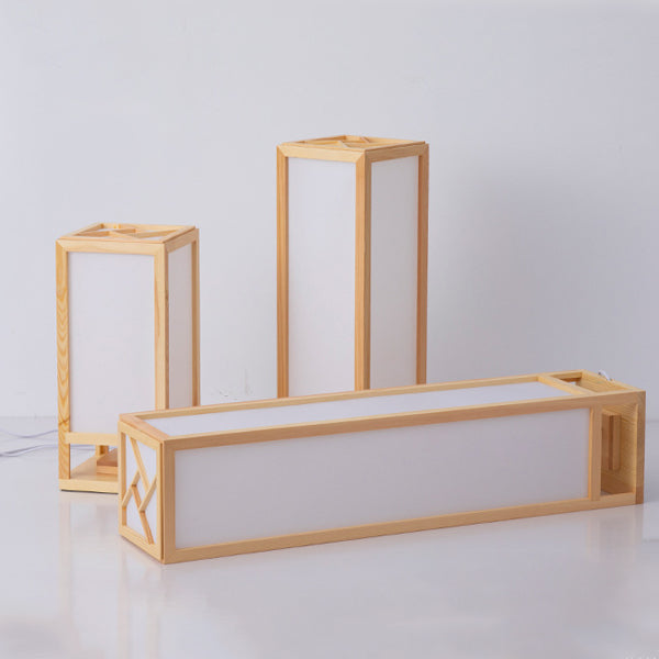 Japanese Natural Wood Floor Lamp