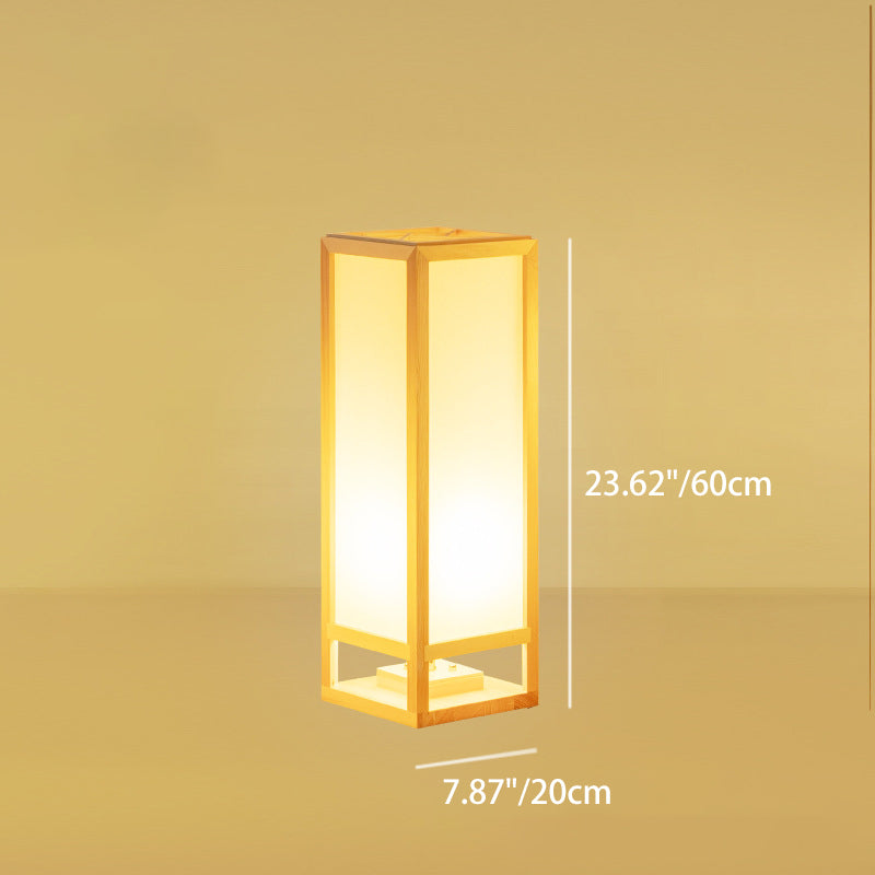 Japanese Natural Wood Floor Lamp