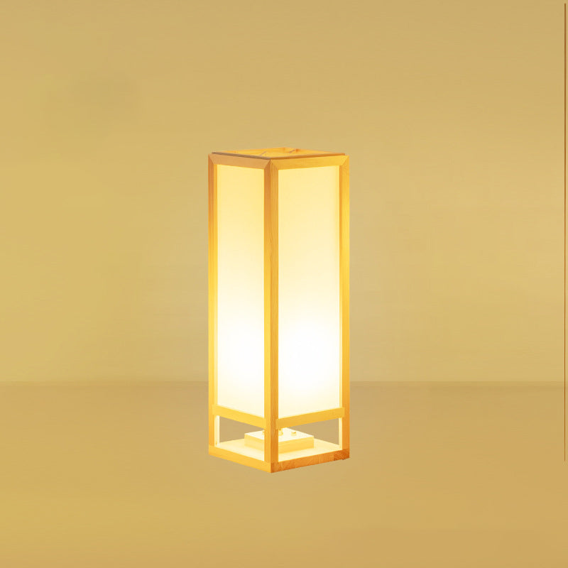 Japanese Natural Wood Floor Lamp