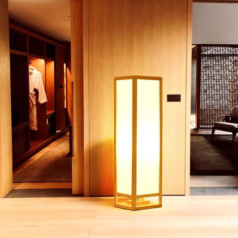 Japanese Natural Wood Floor Lamp
