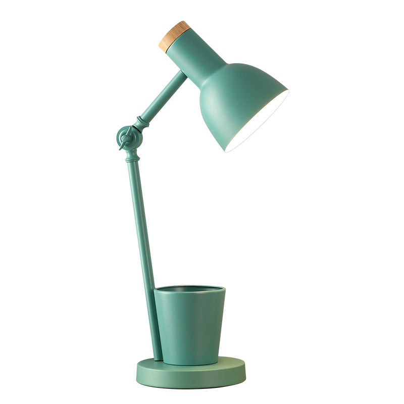 Nordic Dome Iron Solid Wood 1-Light Table Lamp