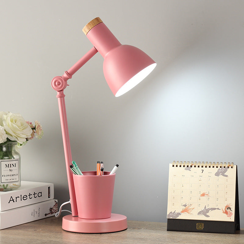 Nordic Dome Iron Solid Wood 1-Light Table Lamp