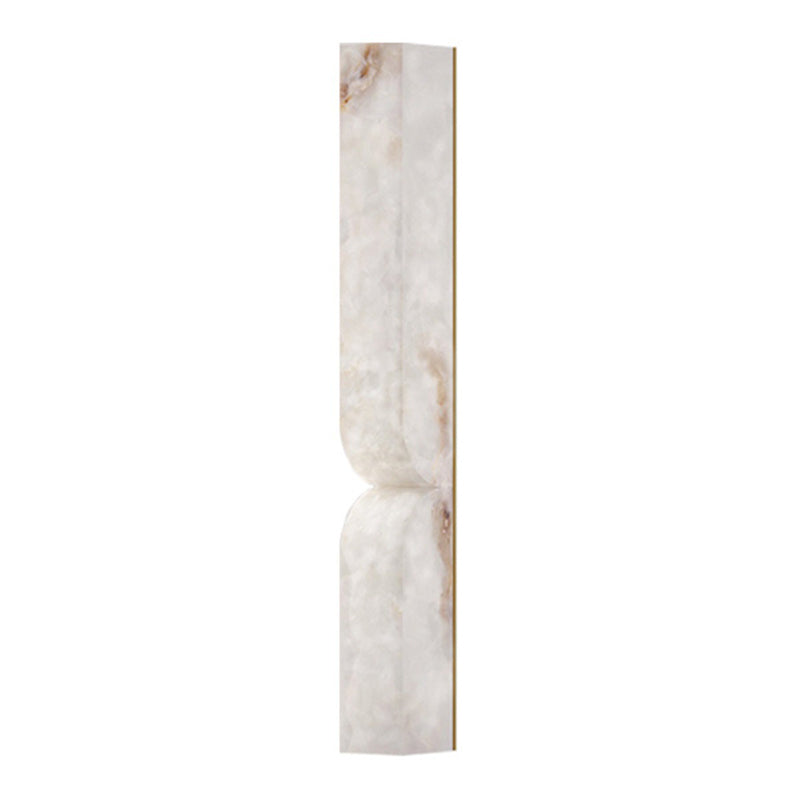 Traditional French Rectangle Copper Marble LED Wall Sconce
