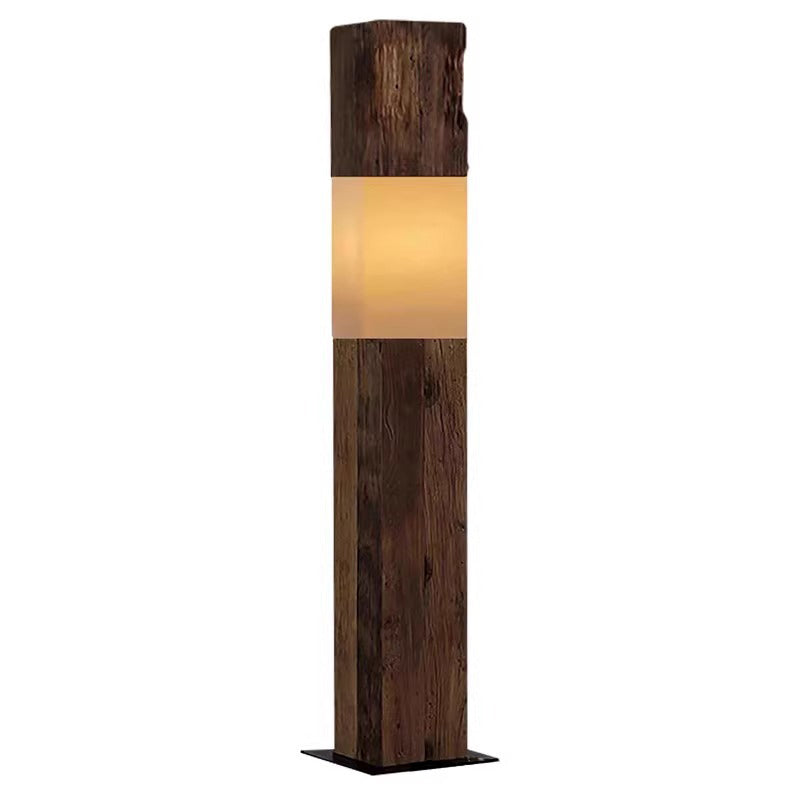 Vintage Walnut Floor Lamp