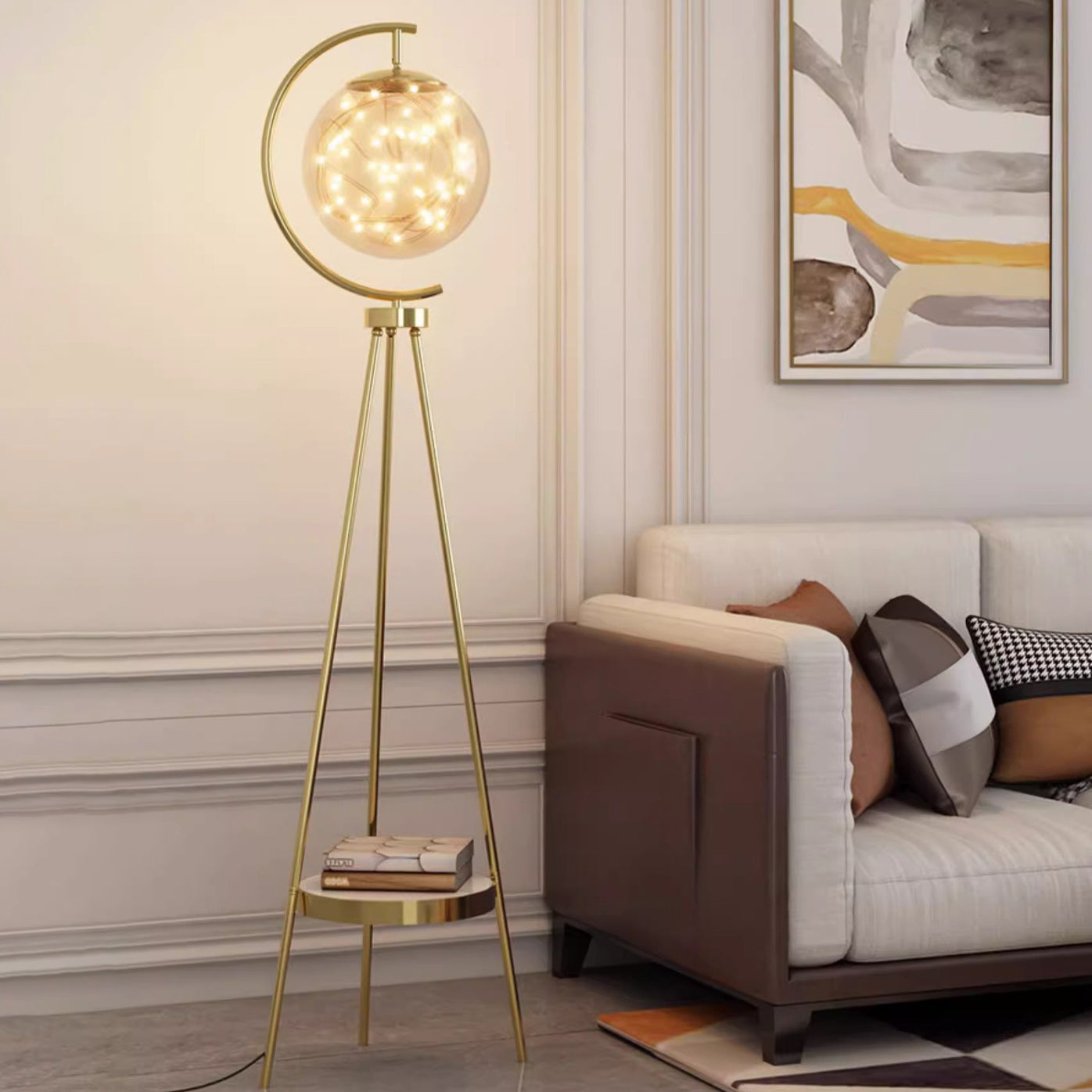 Contemporary Gold Floor Lamp