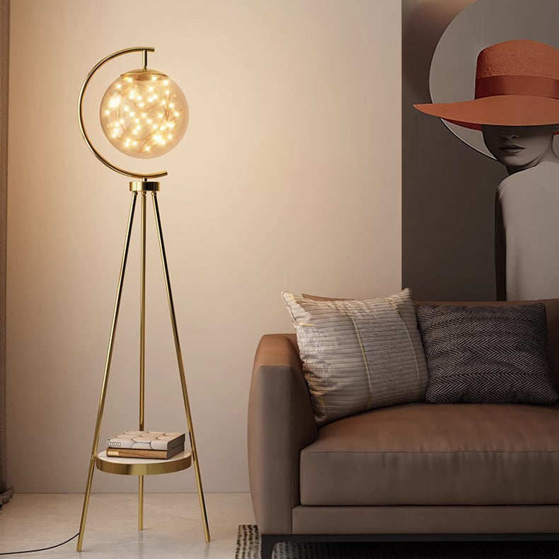 Contemporary Gold Floor Lamp