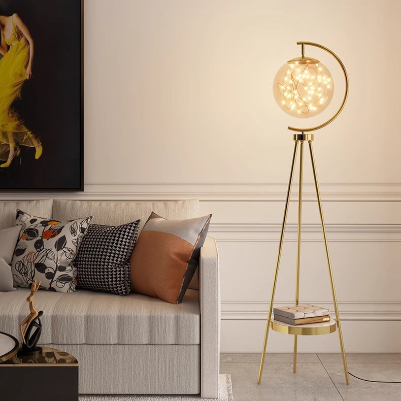 Contemporary Gold Floor Lamp