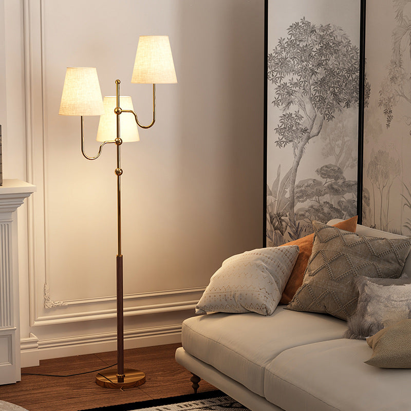 French Gold 3-Light Floor Lamp