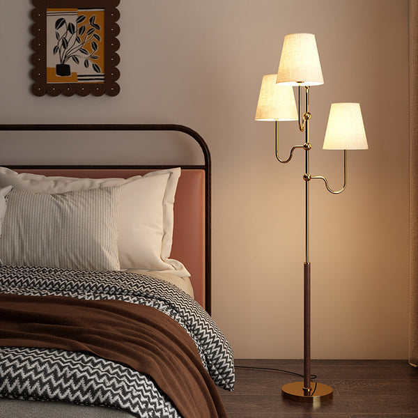 French Gold 3-Light Floor Lamp