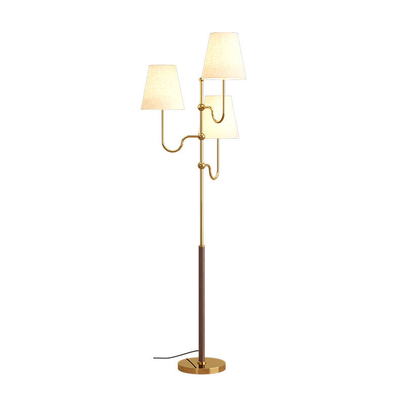 French Gold 3-Light Floor Lamp