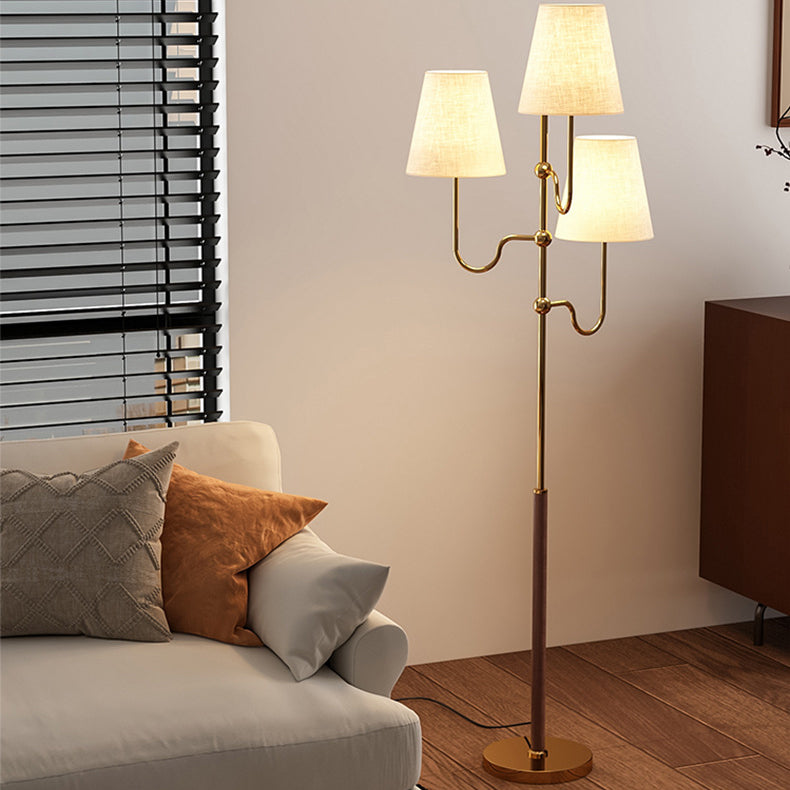 French Gold 3-Light Floor Lamp