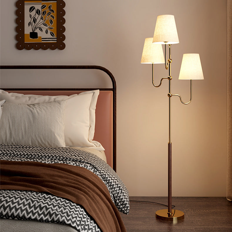 French Gold 3-Light Floor Lamp