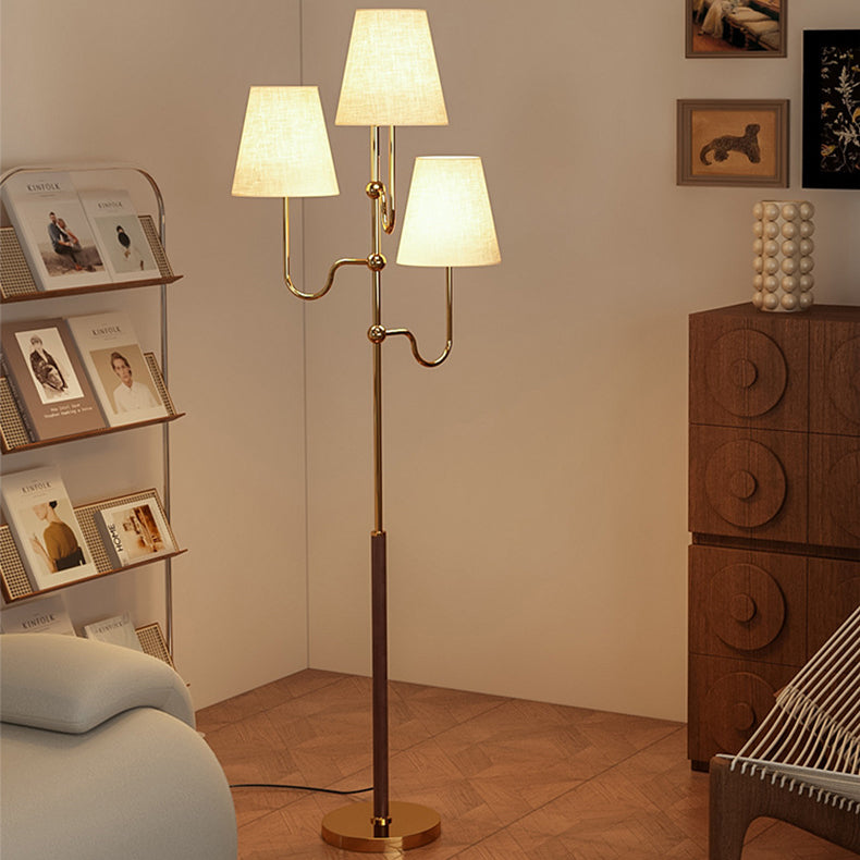 French Gold 3-Light Floor Lamp