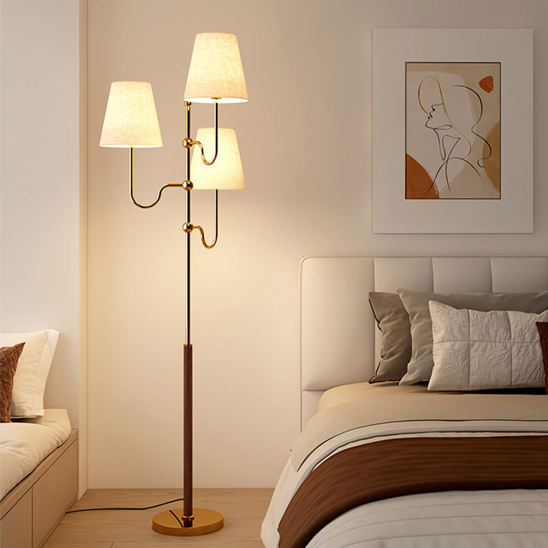 French Gold 3-Light Floor Lamp