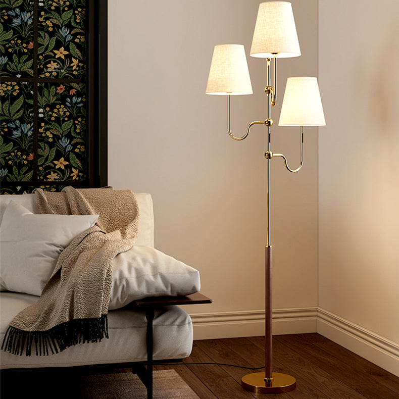 French Gold 3-Light Floor Lamp