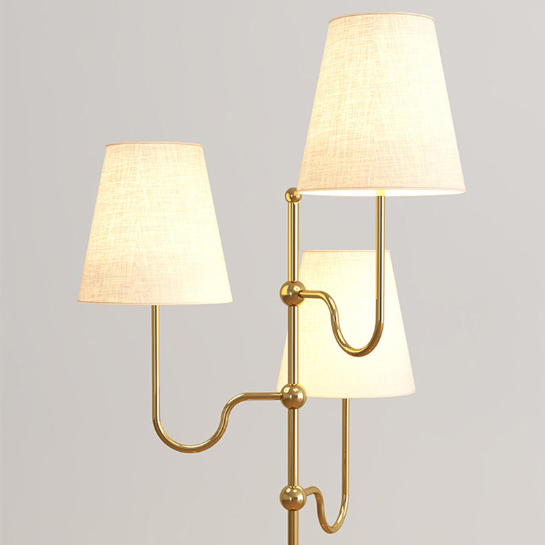 French Gold 3-Light Floor Lamp