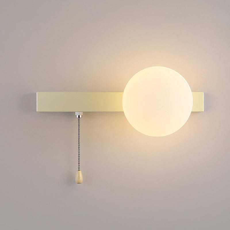Modern Simplicity Geometry Iron Glass 1-Light Wall Sconce