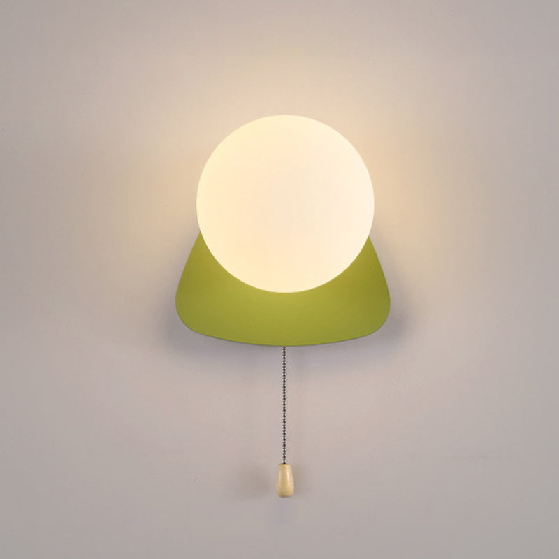Modern Simplicity Geometry Iron Glass 1-Light Wall Sconce