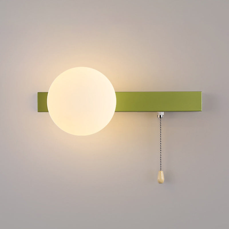 Modern Simplicity Geometry Iron Glass 1-Light Wall Sconce