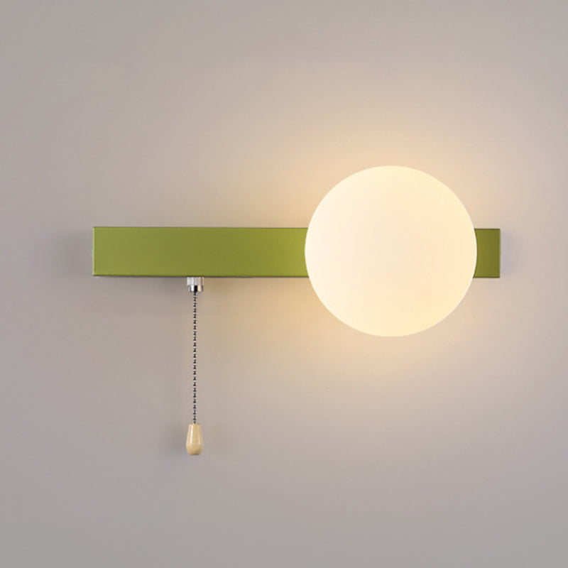Modern Simplicity Geometry Iron Glass 1-Light Wall Sconce