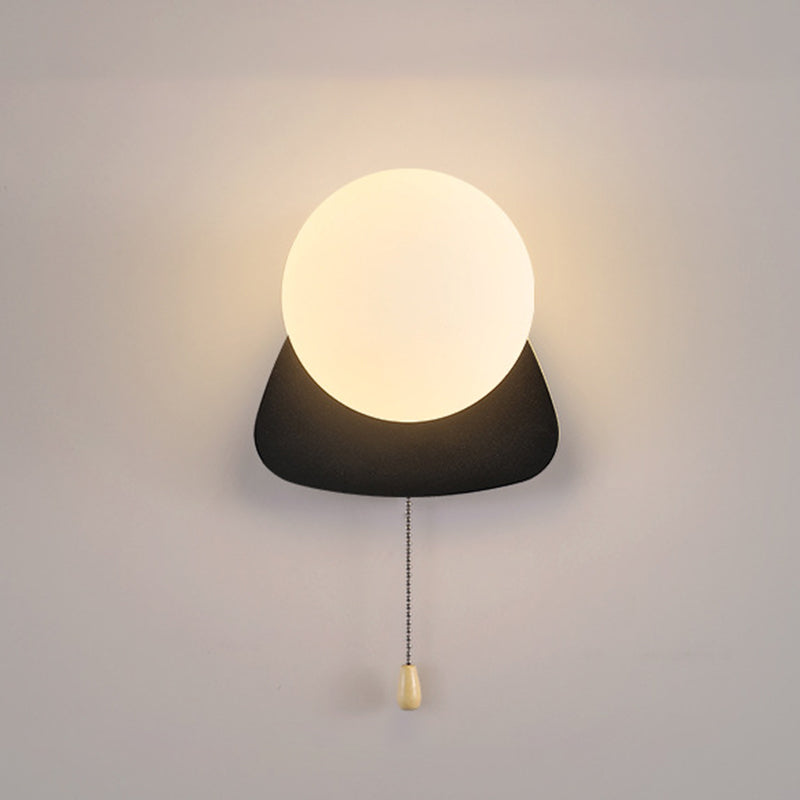 Modern Simplicity Geometry Iron Glass 1-Light Wall Sconce