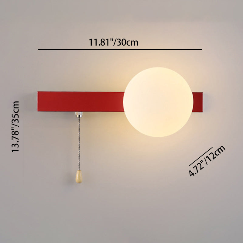 Modern Simplicity Geometry Iron Glass 1-Light Wall Sconce