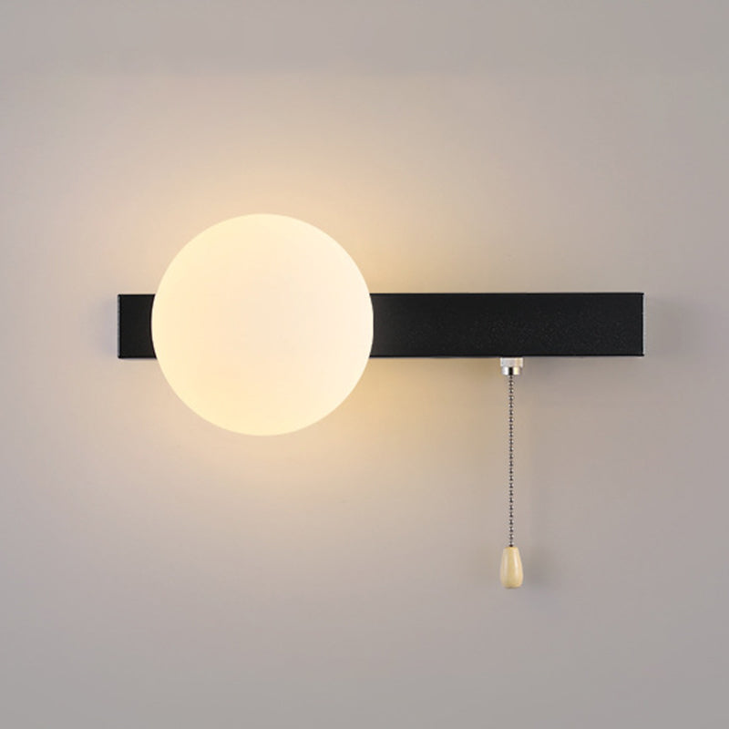 Modern Simplicity Geometry Iron Glass 1-Light Wall Sconce