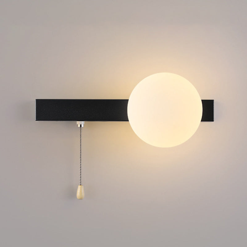 Modern Simplicity Geometry Iron Glass 1-Light Wall Sconce