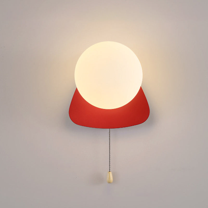 Modern Simplicity Geometry Iron Glass 1-Light Wall Sconce