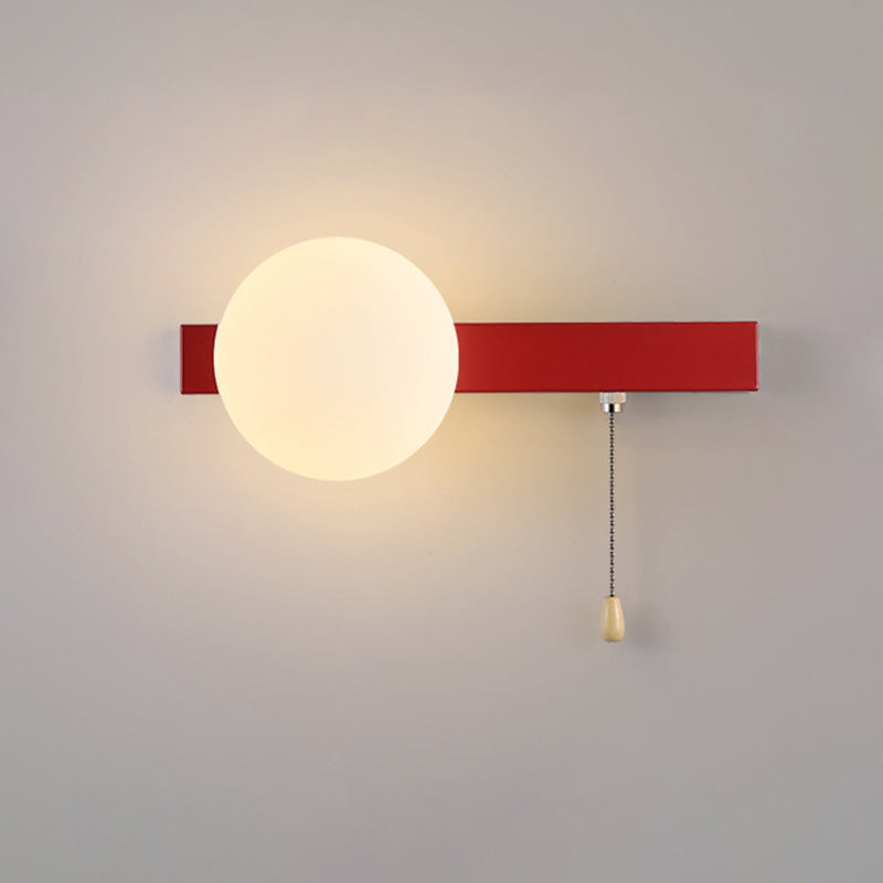 Modern Simplicity Geometry Iron Glass 1-Light Wall Sconce