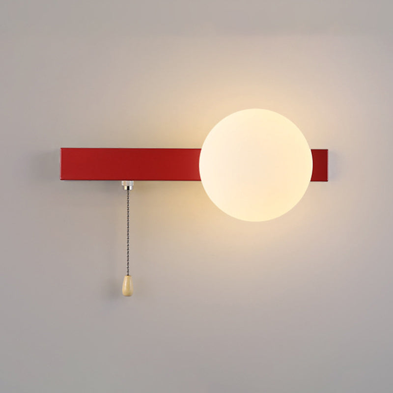 Modern Simplicity Geometry Iron Glass 1-Light Wall Sconce