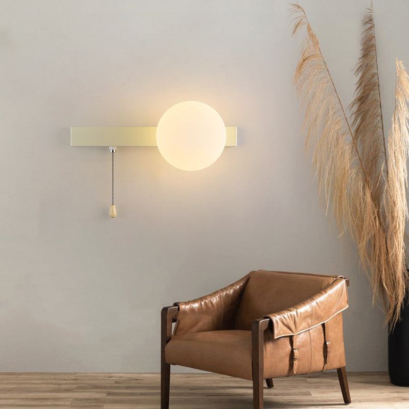Modern Simplicity Geometry Iron Glass 1-Light Wall Sconce