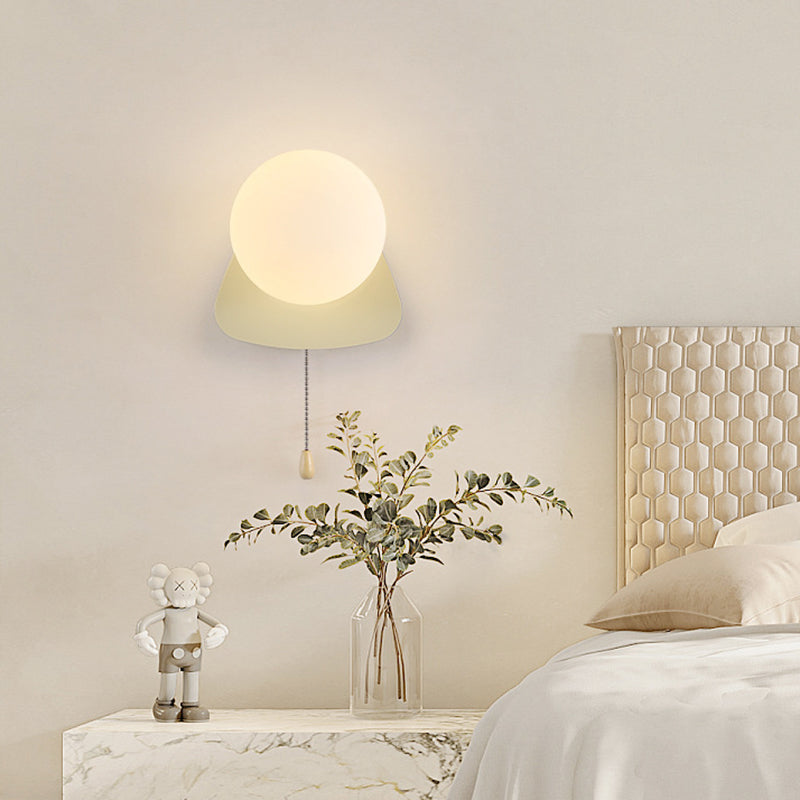 Modern Simplicity Geometry Iron Glass 1-Light Wall Sconce