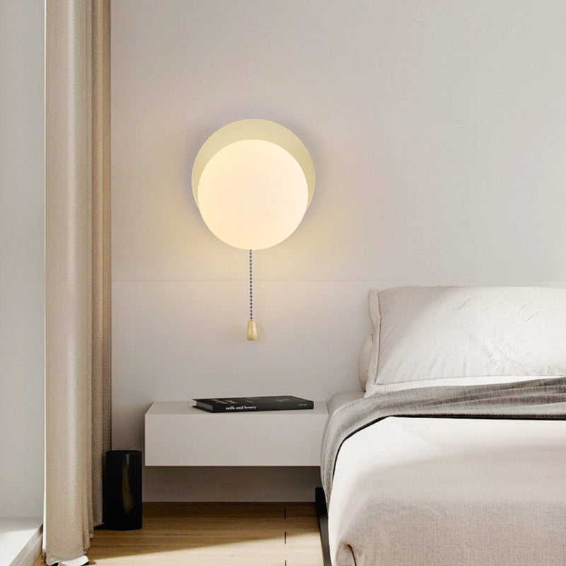 Modern Simplicity Geometry Iron Glass 1-Light Wall Sconce