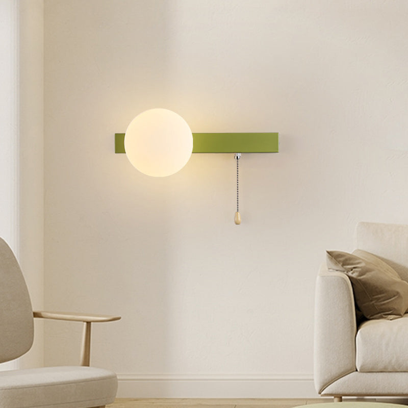 Modern Simplicity Geometry Iron Glass 1-Light Wall Sconce