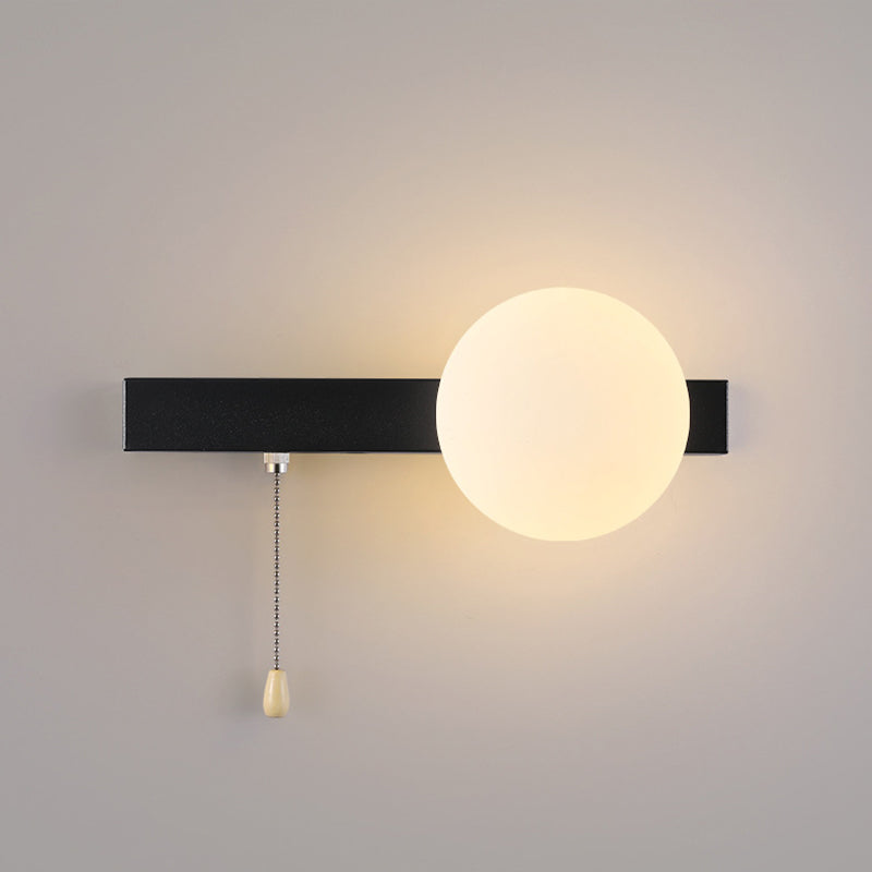 Modern Simplicity Geometry Iron Glass 1-Light Wall Sconce