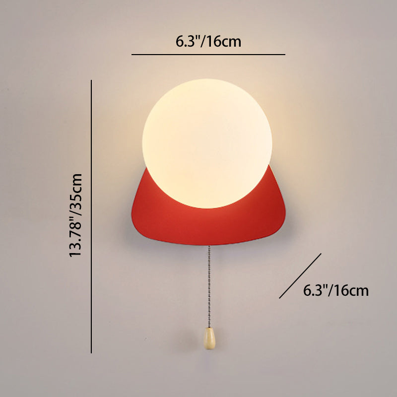 Modern Simplicity Geometry Iron Glass 1-Light Wall Sconce