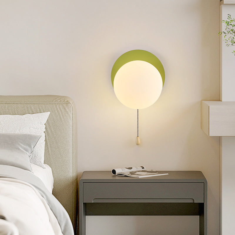 Modern Simplicity Geometry Iron Glass 1-Light Wall Sconce