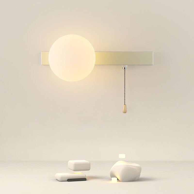 Modern Simplicity Geometry Iron Glass 1-Light Wall Sconce