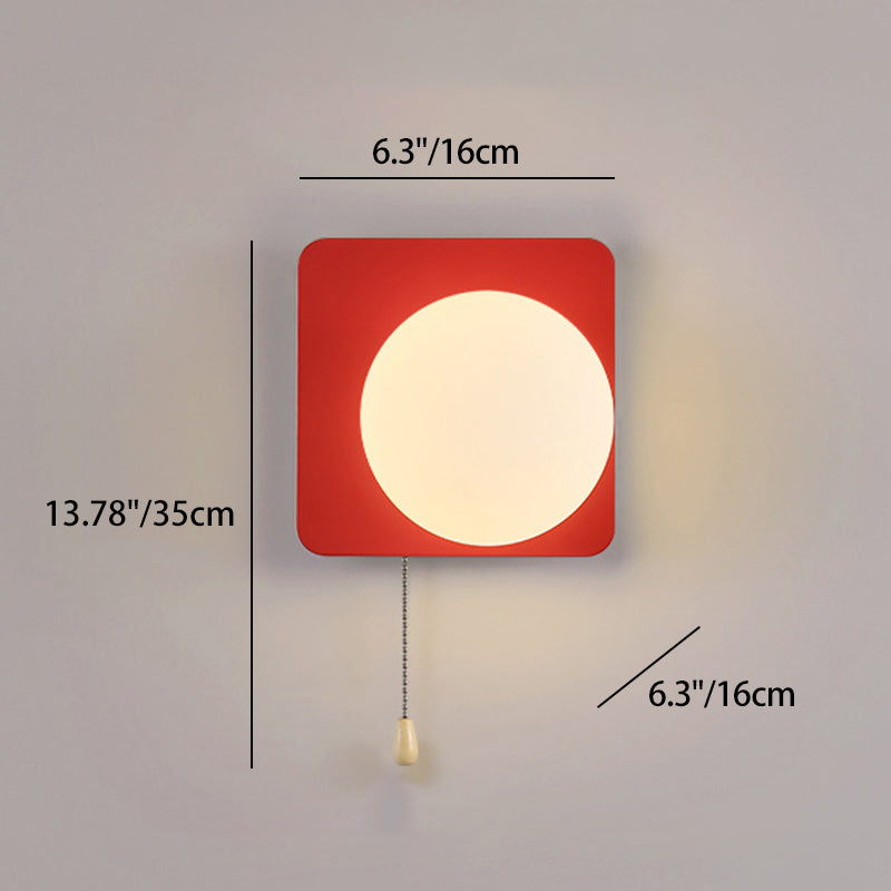 Modern Simplicity Geometry Iron Glass 1-Light Wall Sconce