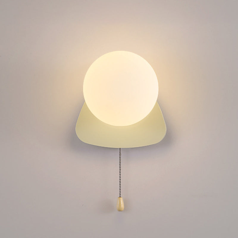 Modern Simplicity Geometry Iron Glass 1-Light Wall Sconce