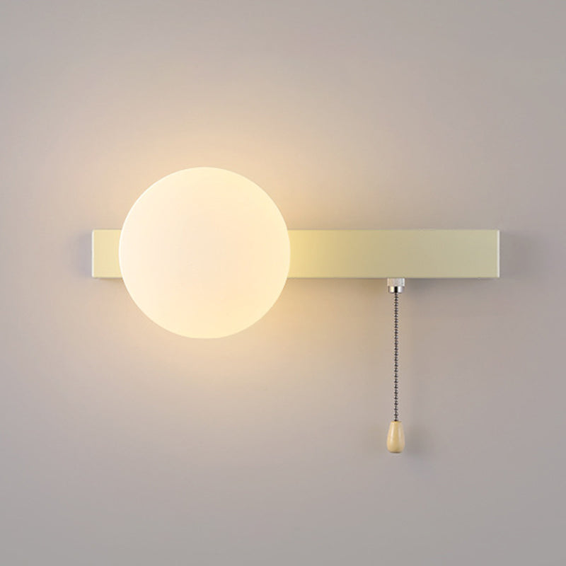 Modern Simplicity Geometry Iron Glass 1-Light Wall Sconce