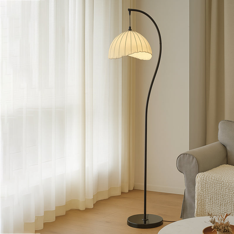 Vintage Beige Floor Lamp
