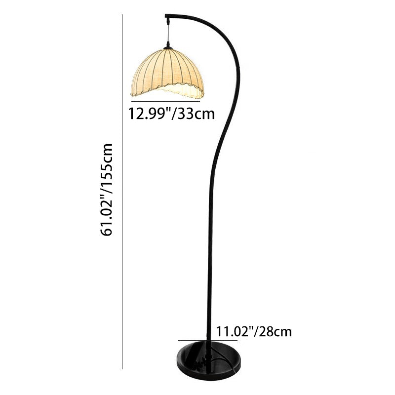 Vintage Beige Floor Lamp