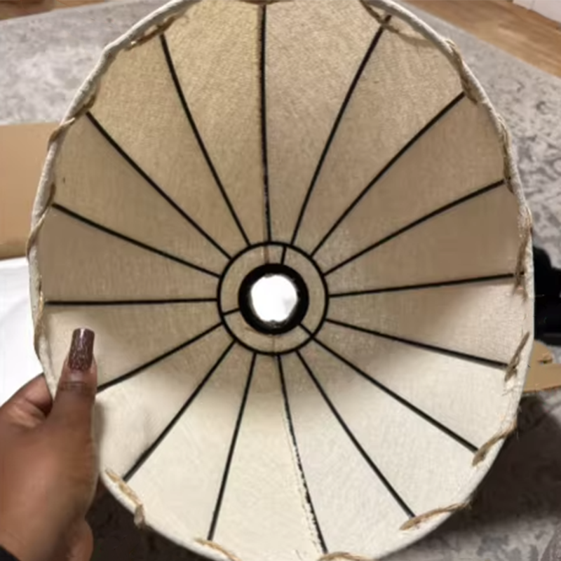 Vintage Beige Floor Lamp