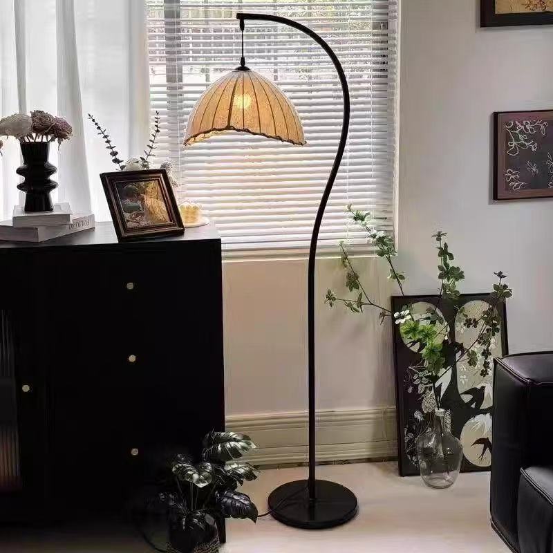 Vintage Beige Floor Lamp