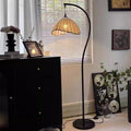 Vintage Beige Floor Lamp